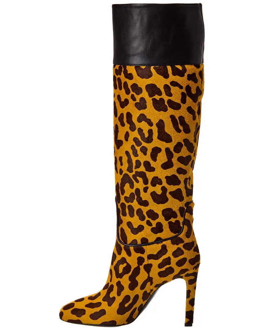 Roger Vivier Haircalf & Leather Knee-High Boot