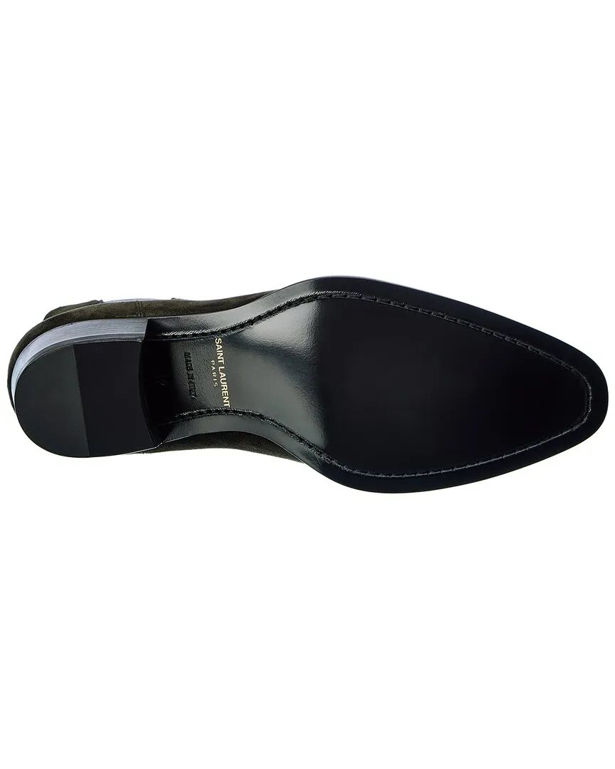 Saint Laurent Wyatt 40 Suede Chelsea Boot