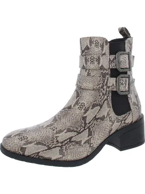 Salt Biker Jewel Womens Faux Leather Ankle Ankle Boots