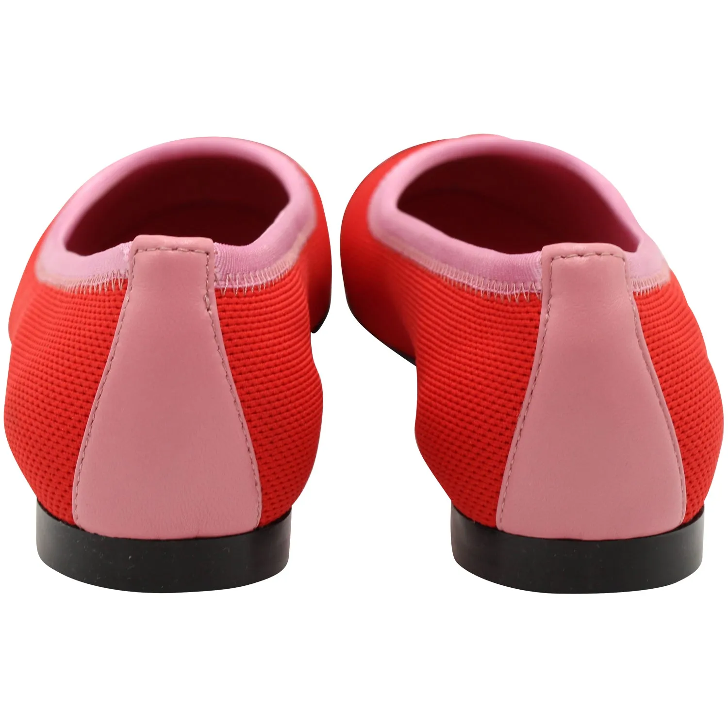 Salvatore Ferragamo Varina Bow-accent Embroidery Knit Ballet Flats in Polyester