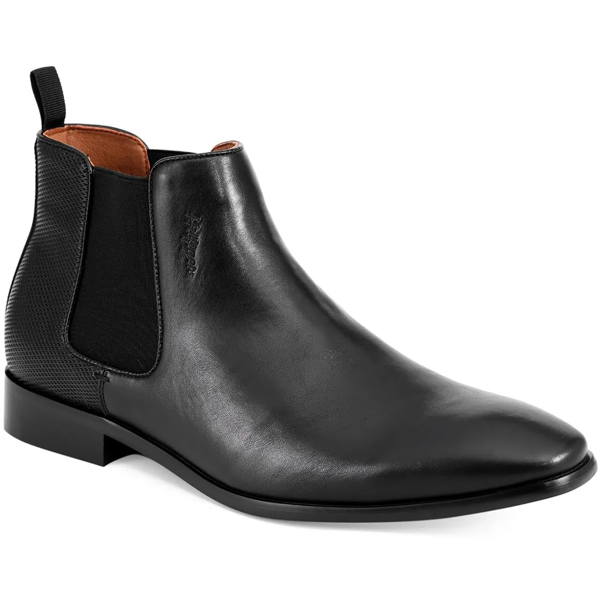 Sesame Mens Faux Leather Slip-On Chelsea Boots