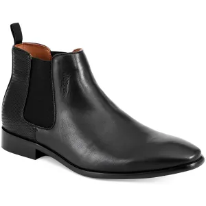 Sesame Mens Faux Leather Slip-On Chelsea Boots