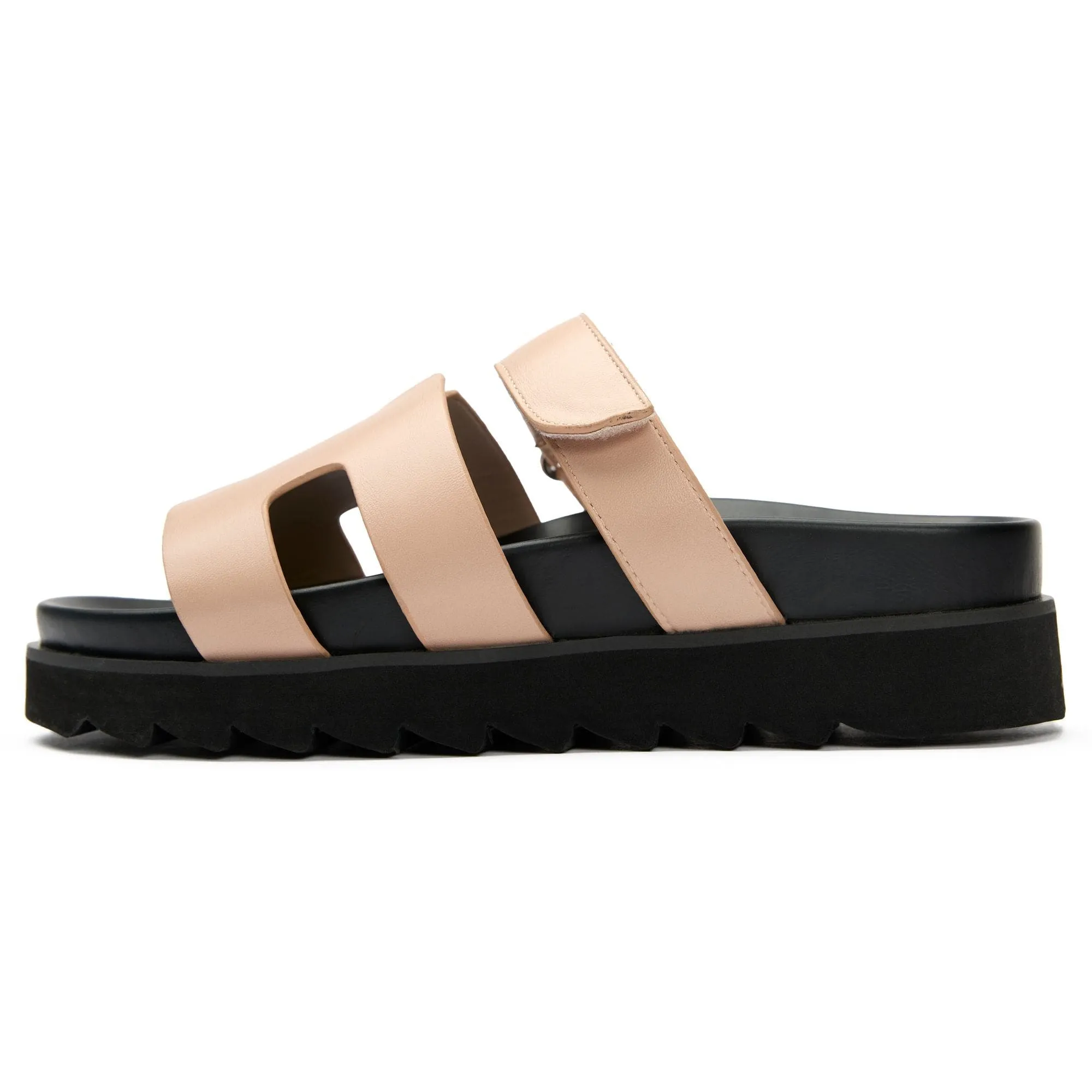 Shea Women's Vegan Leather Slide Sandals | Natural