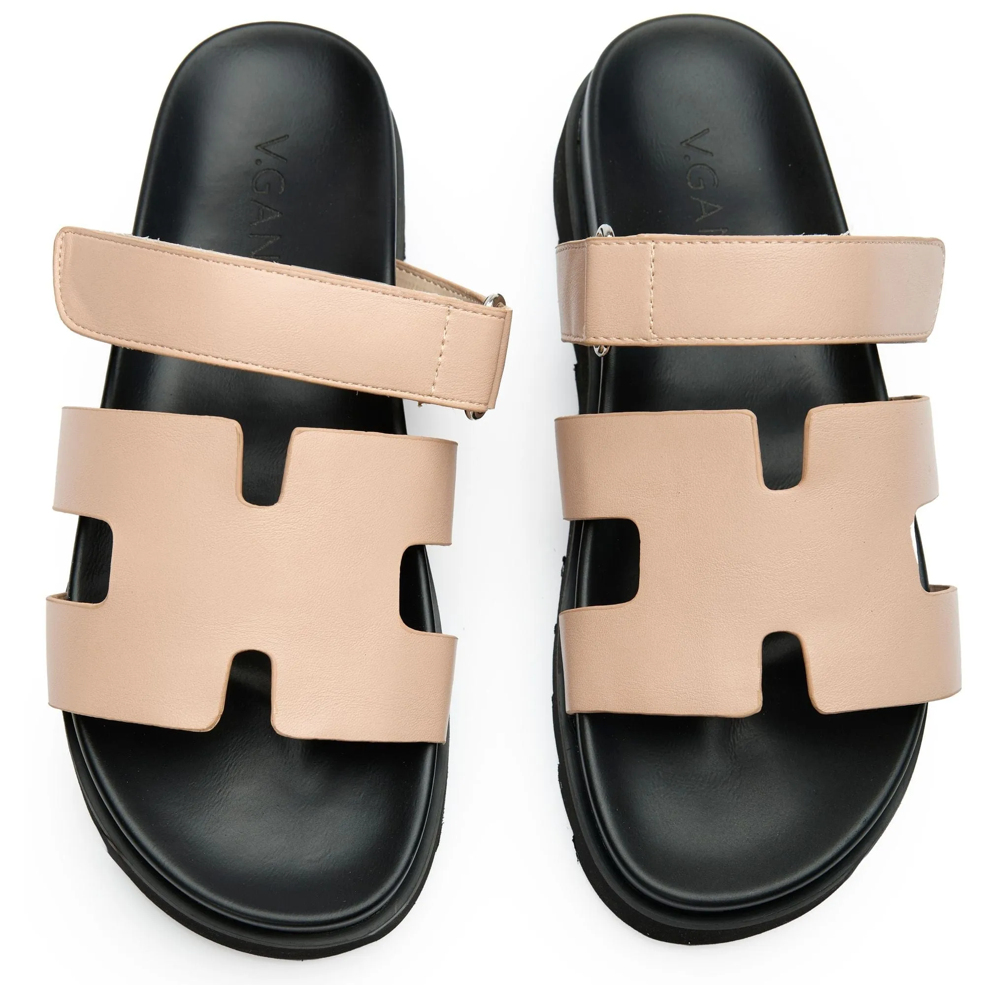 Shea Women's Vegan Leather Slide Sandals | Natural