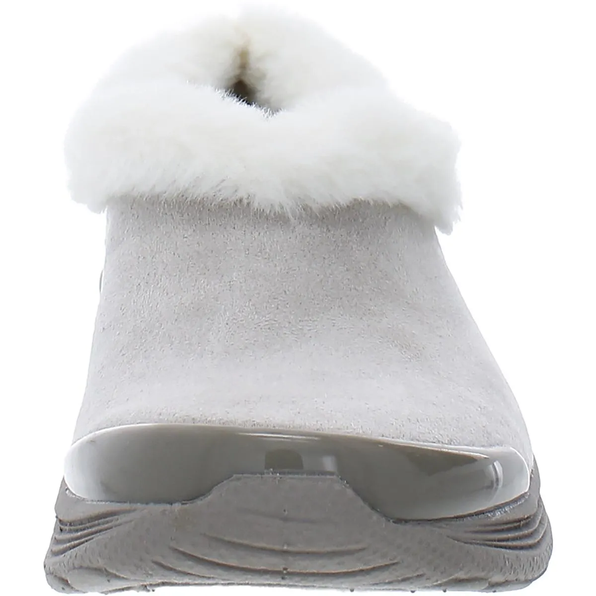 Snicker Womens Faux Fur Warm Slip-On Sneakers