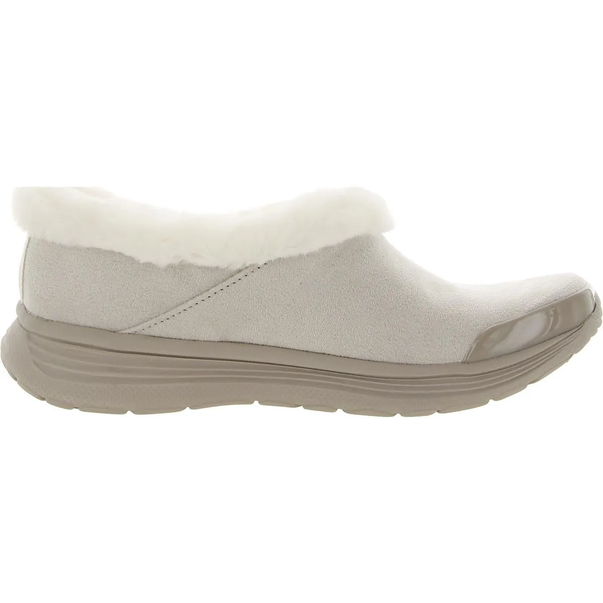 Snicker Womens Faux Fur Warm Slip-On Sneakers