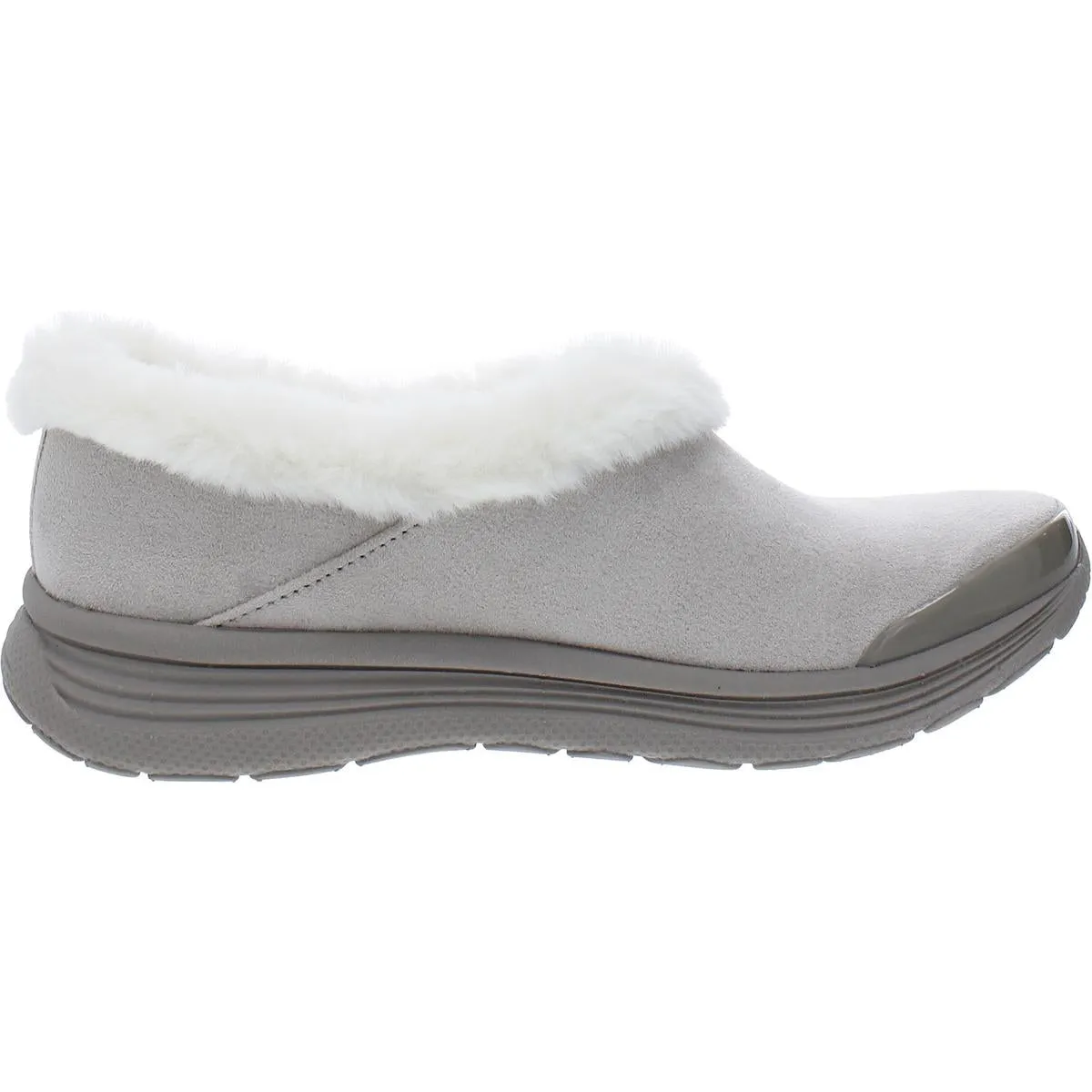 Snicker Womens Faux Fur Warm Slip-On Sneakers