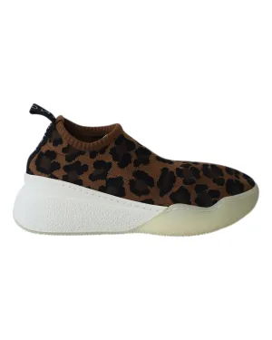 Stella Mccartney Slip-On Sneakers in Leopard Print Jacquard Knit