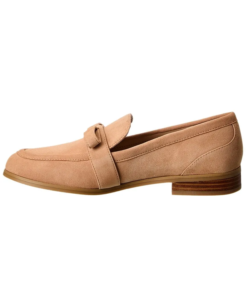 Stuart Weitzman Emma Bow Suede Loafer