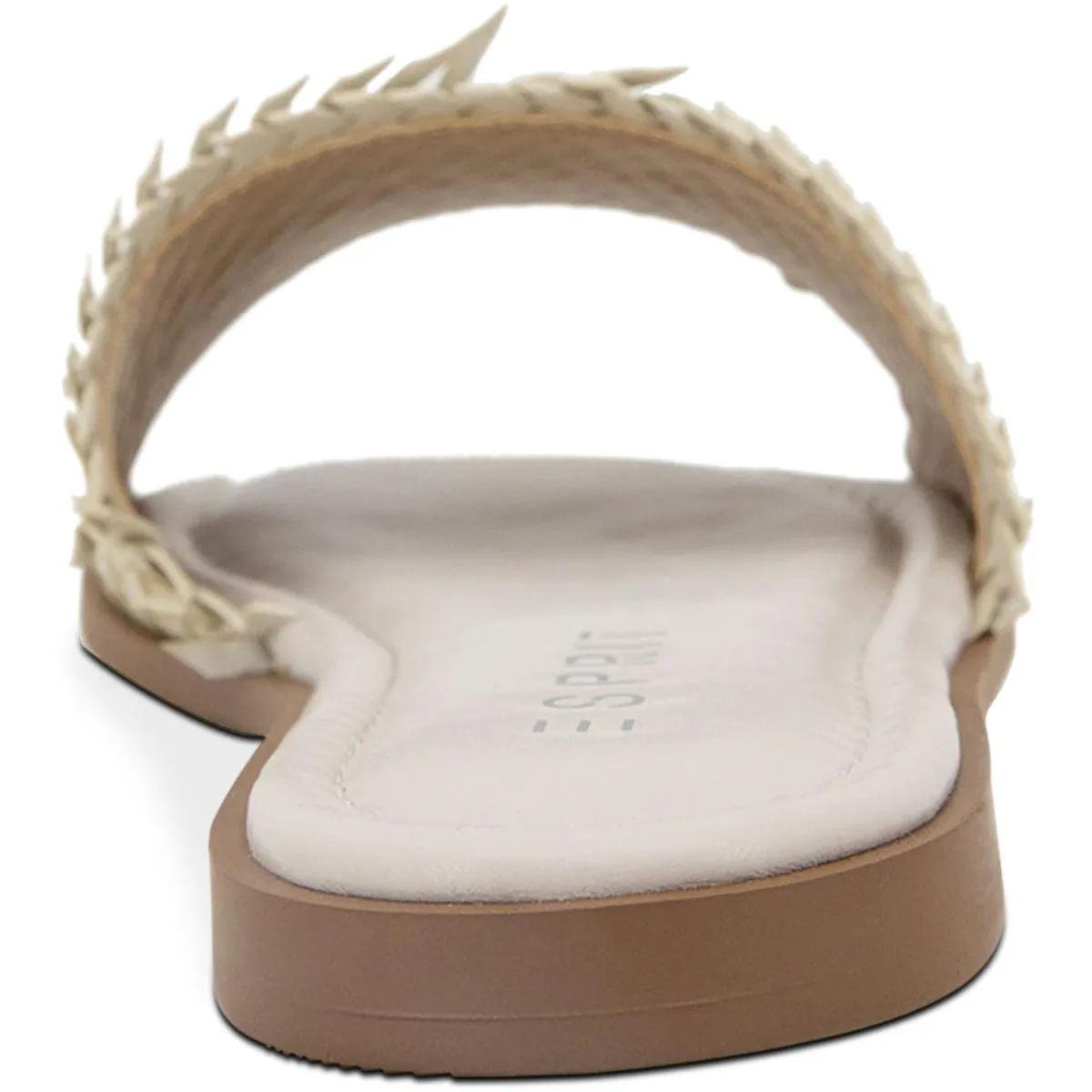 Summer Womens Woven Peep-Toe Slide Sandals