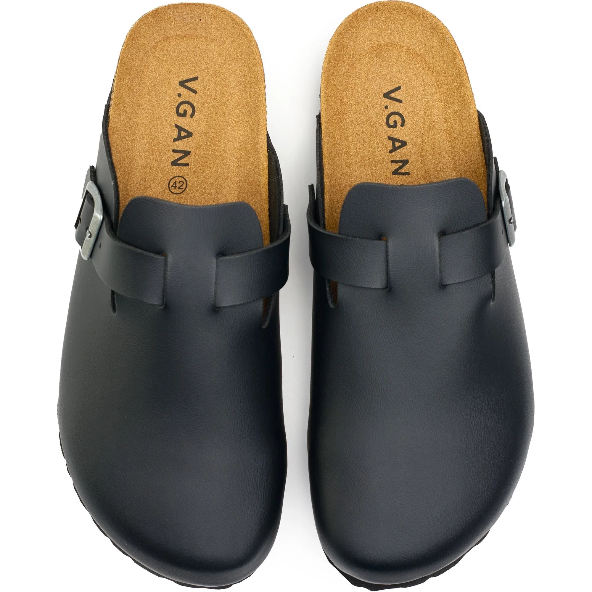 Taro Comfort Men's Vegan Footbed Sandals | Black