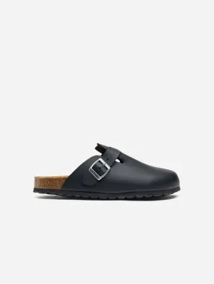 Taro Comfort Men's Vegan Footbed Sandals | Black