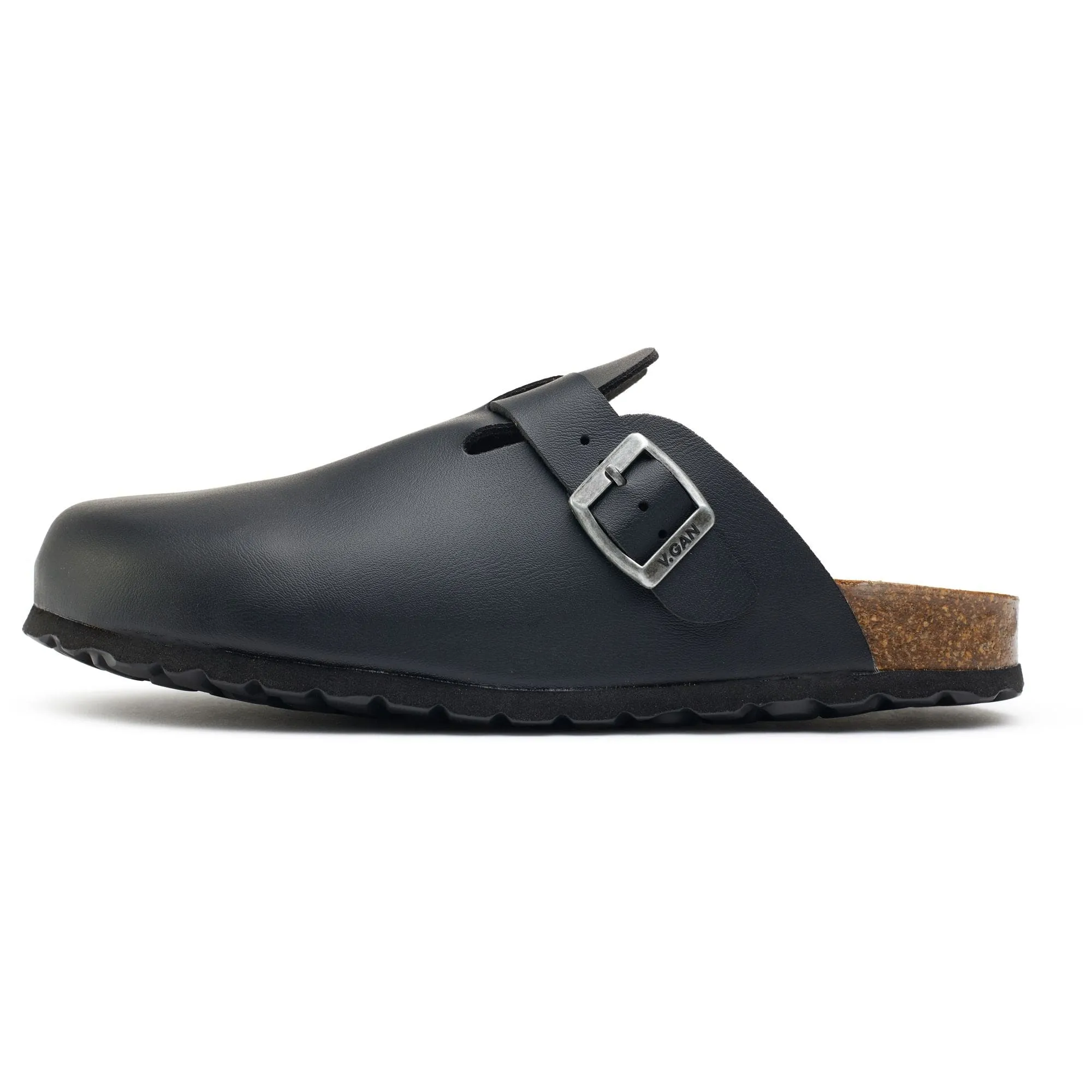Taro Comfort Men's Vegan Footbed Sandals | Black