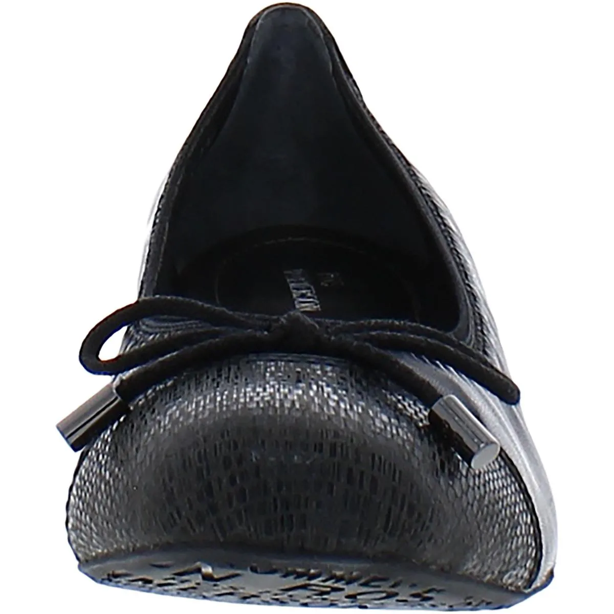 Tasha Womens Leather Slip-On Ballet Flats