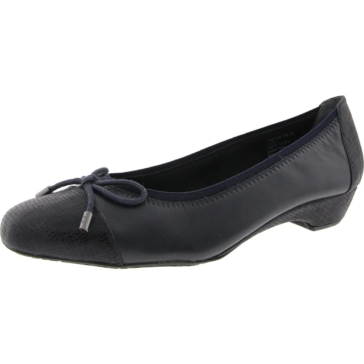 Tasha Womens Leather Slip-On Ballet Flats