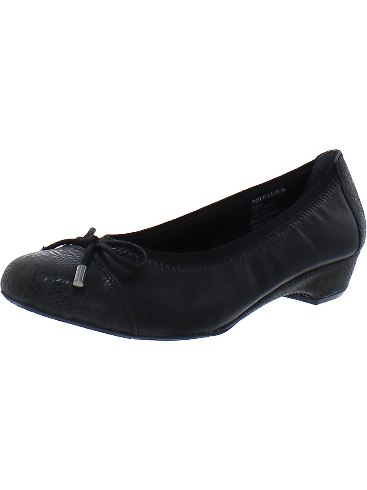 Tasha Womens Leather Slip-On Ballet Flats