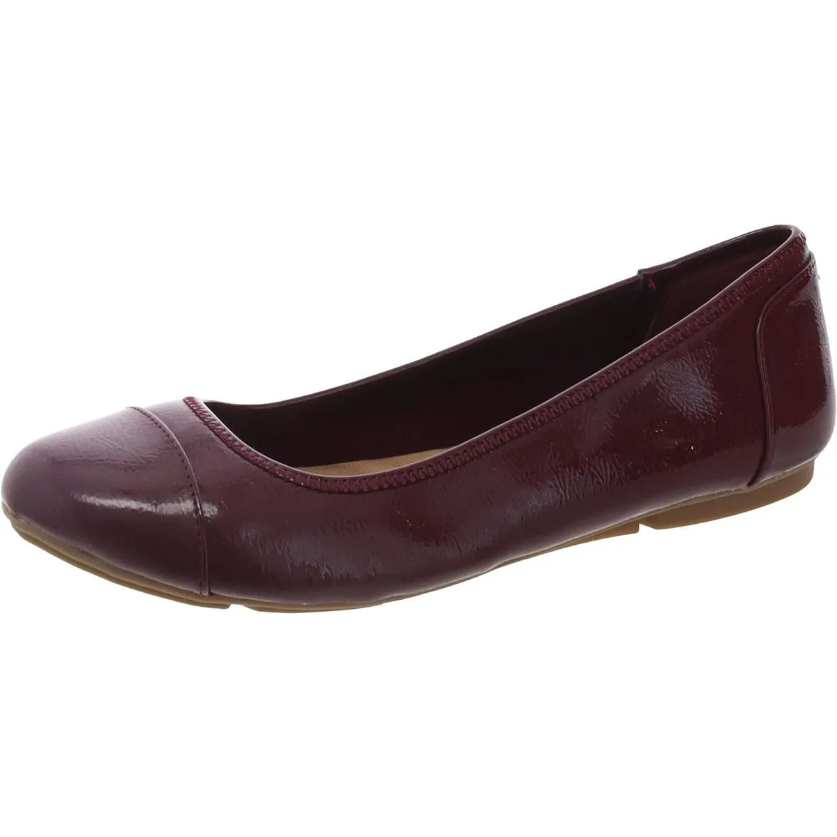 Taylee Womens Faux Leather Ballet Loafers