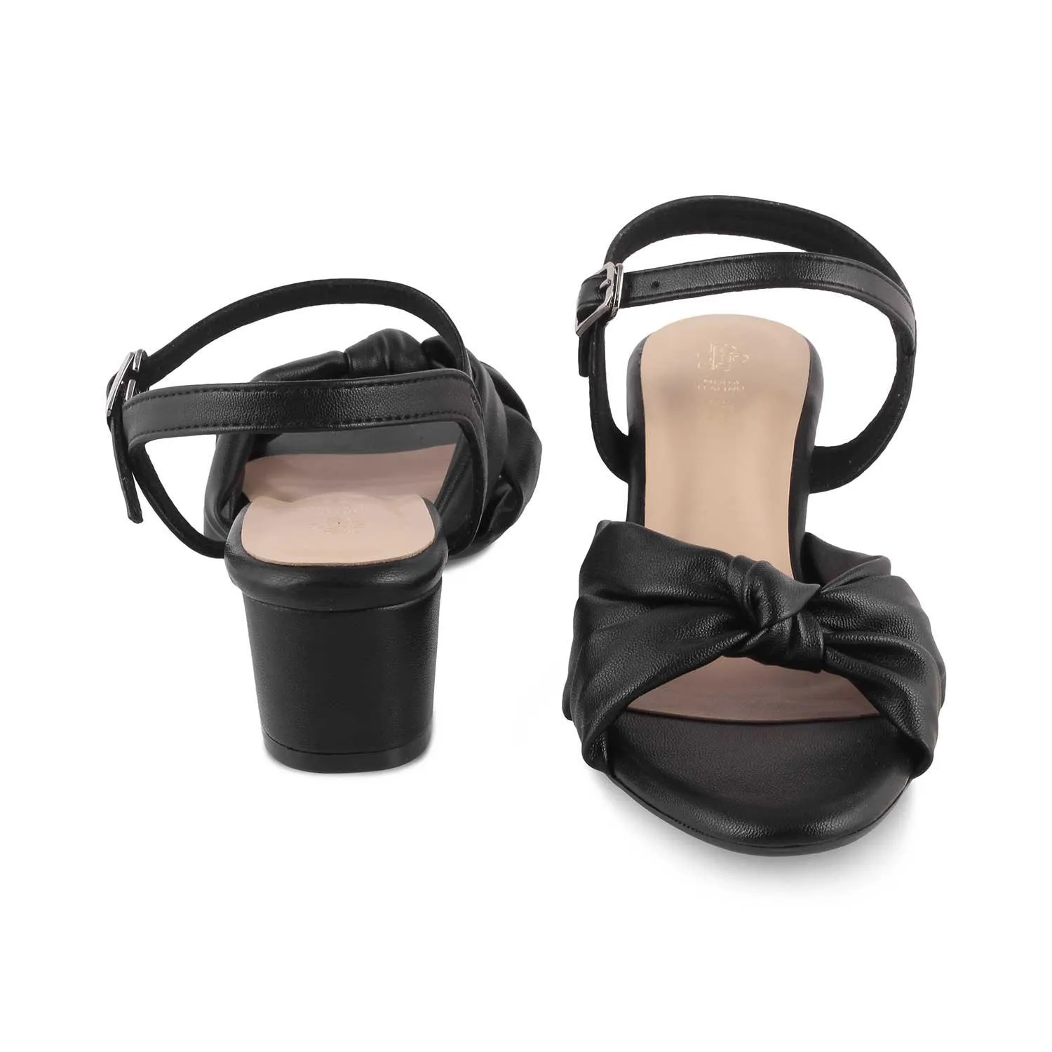 The Boem TMM-7 Black Women's Dress Block Heel Sandals Tresmode