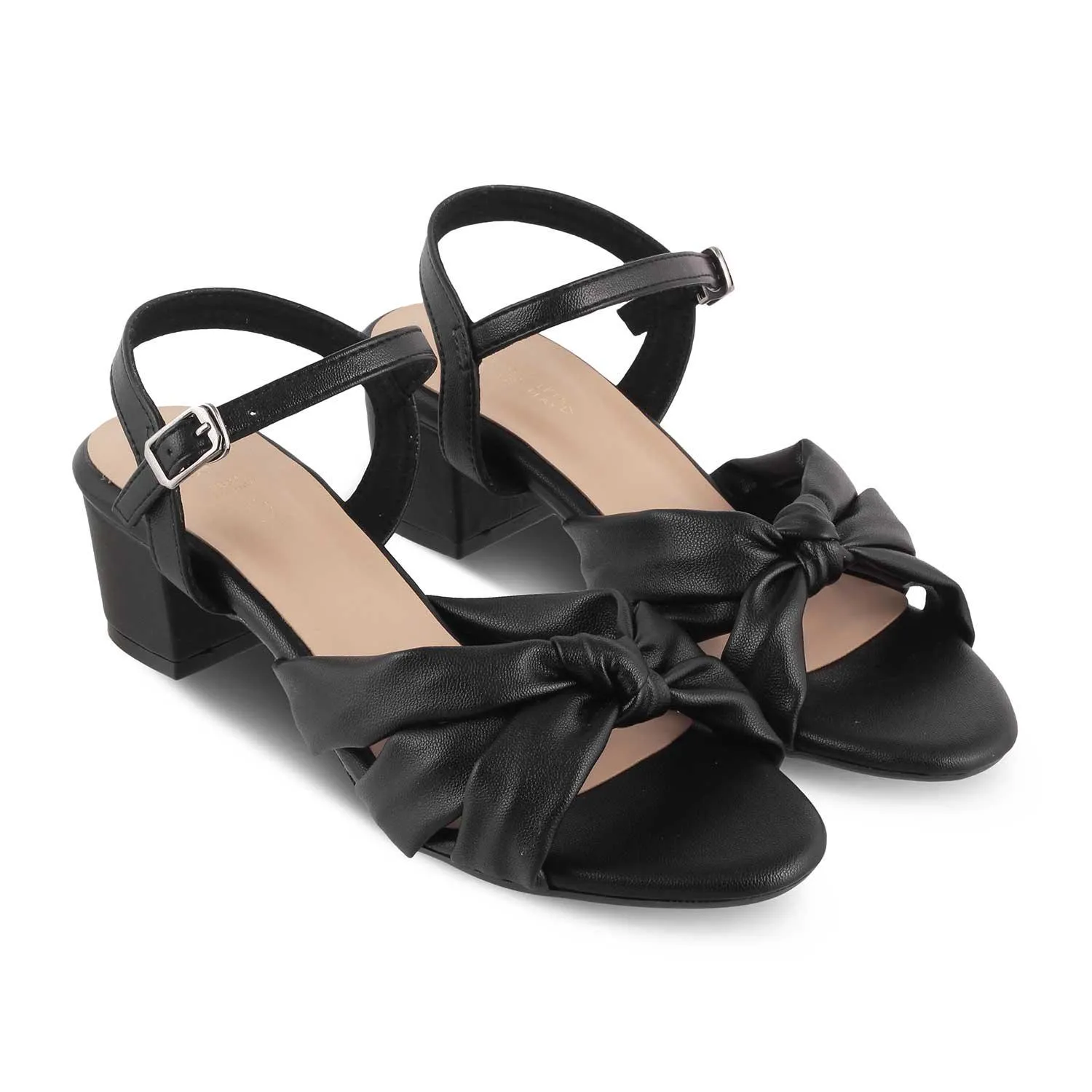 The Boem TMM-7 Black Women's Dress Block Heel Sandals Tresmode