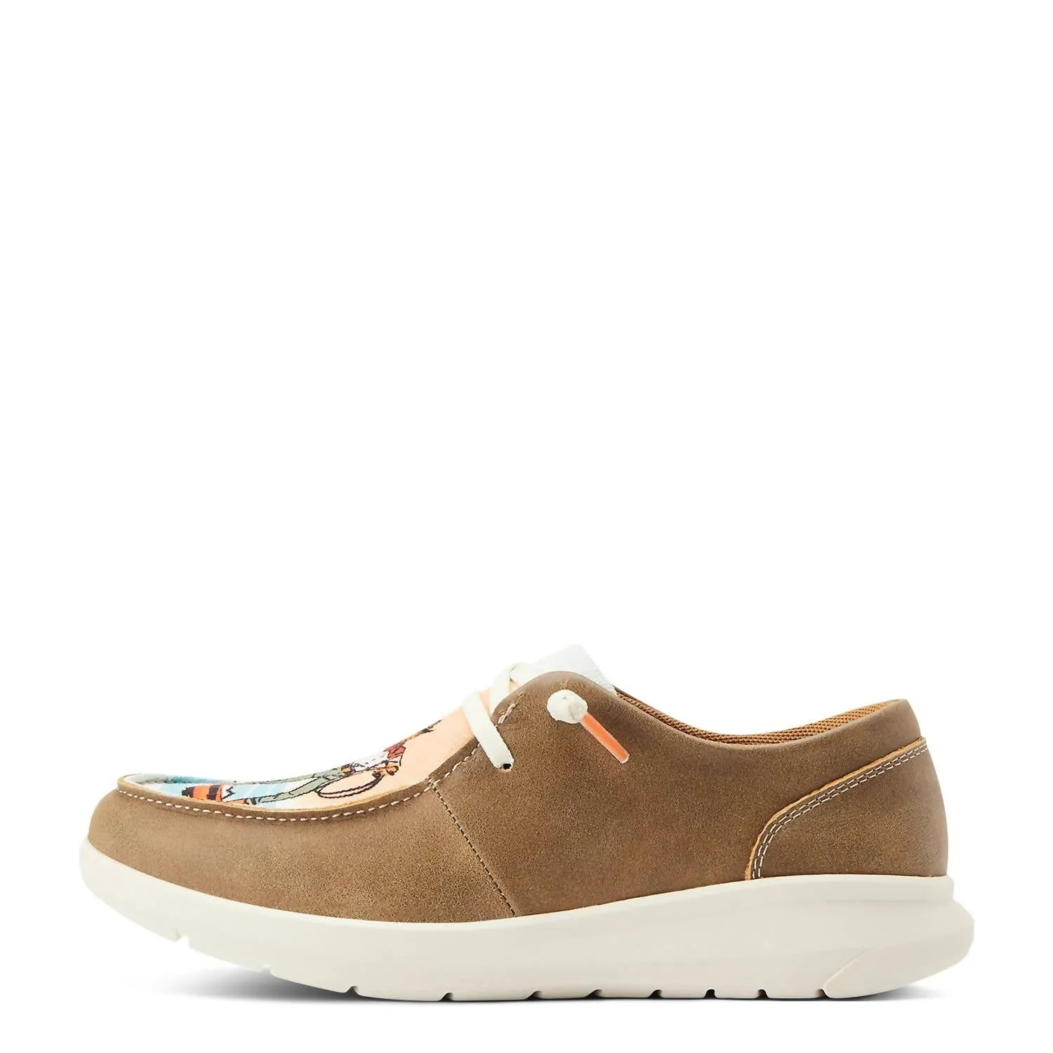 The Hilo Bomber/surfing Paniolo Print Shoe In Brown
