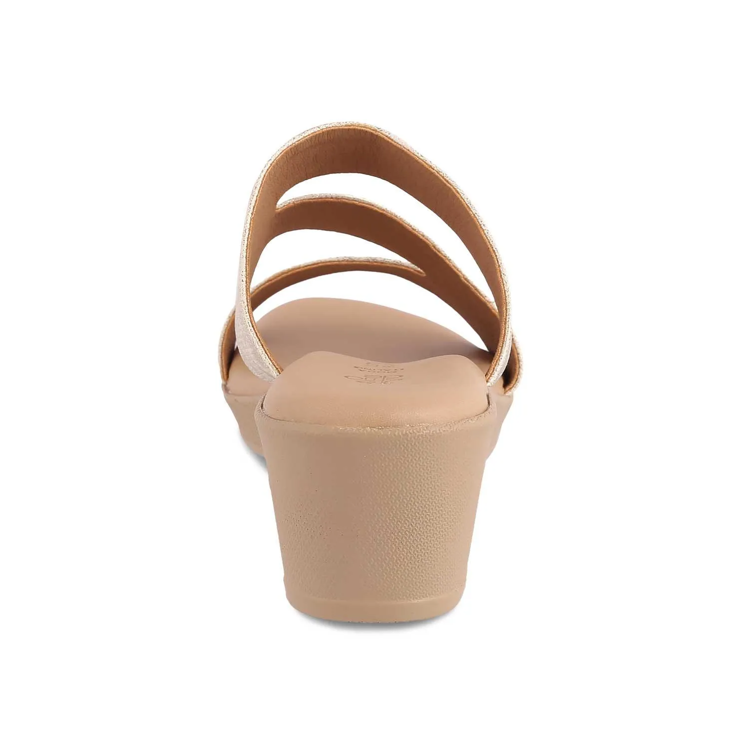 The Snike Gold Women's Dress Wedge Sandals Tresmode