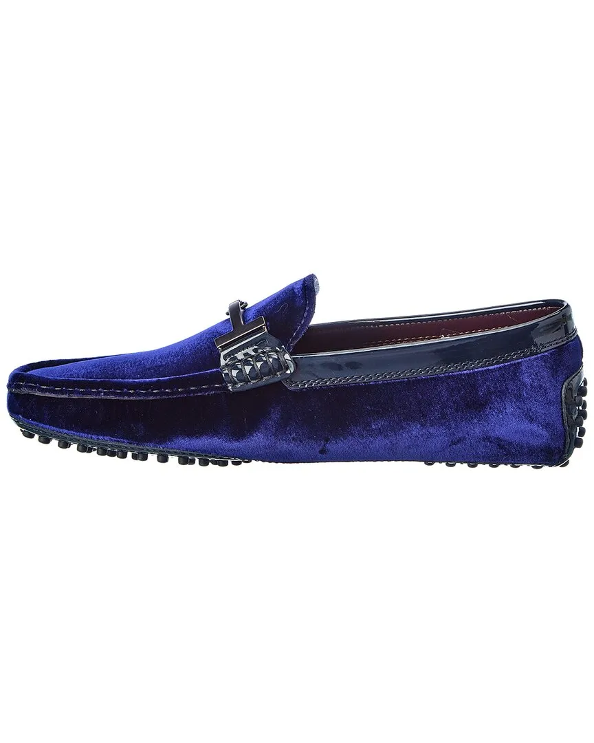 TOD��s Gommini Velvet & Patent Loafer