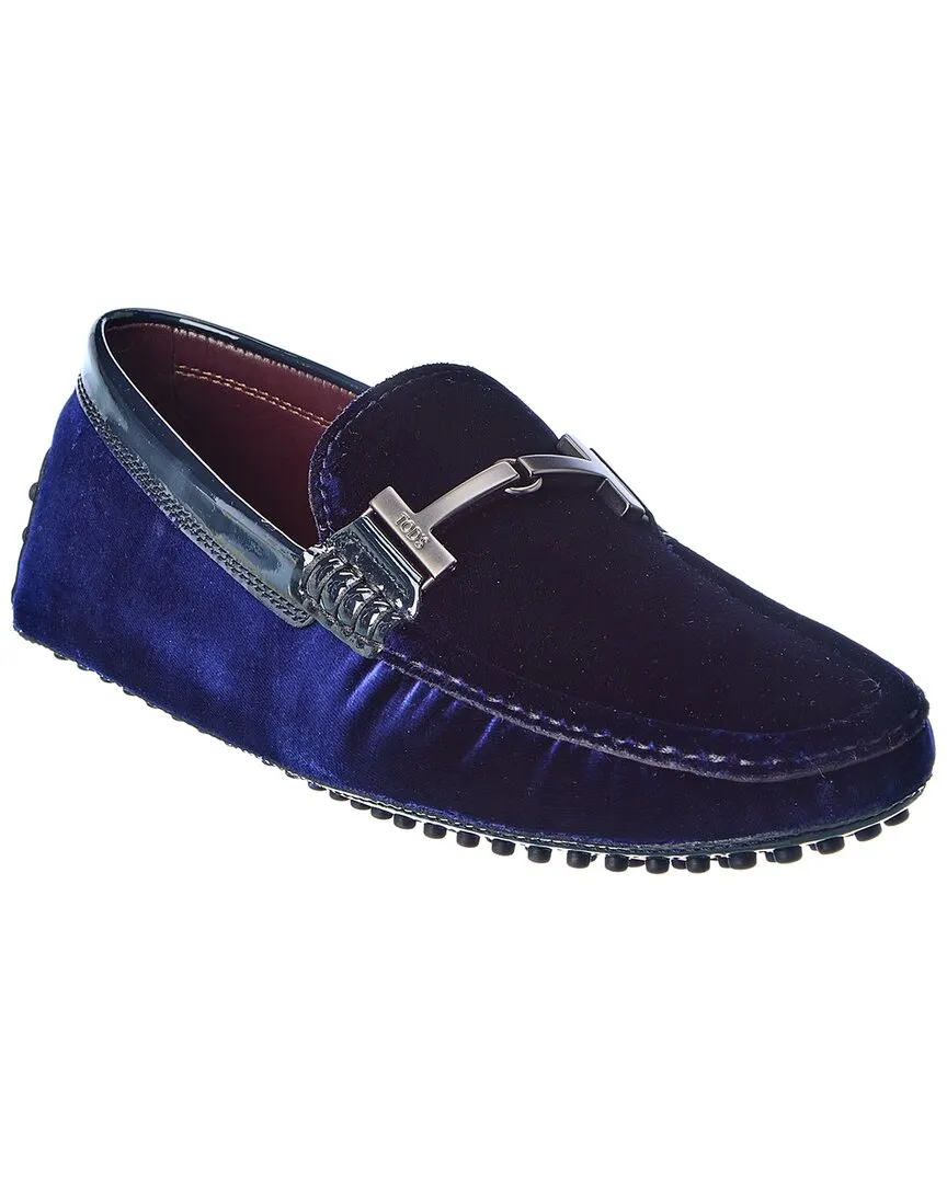 TOD��s Gommini Velvet & Patent Loafer