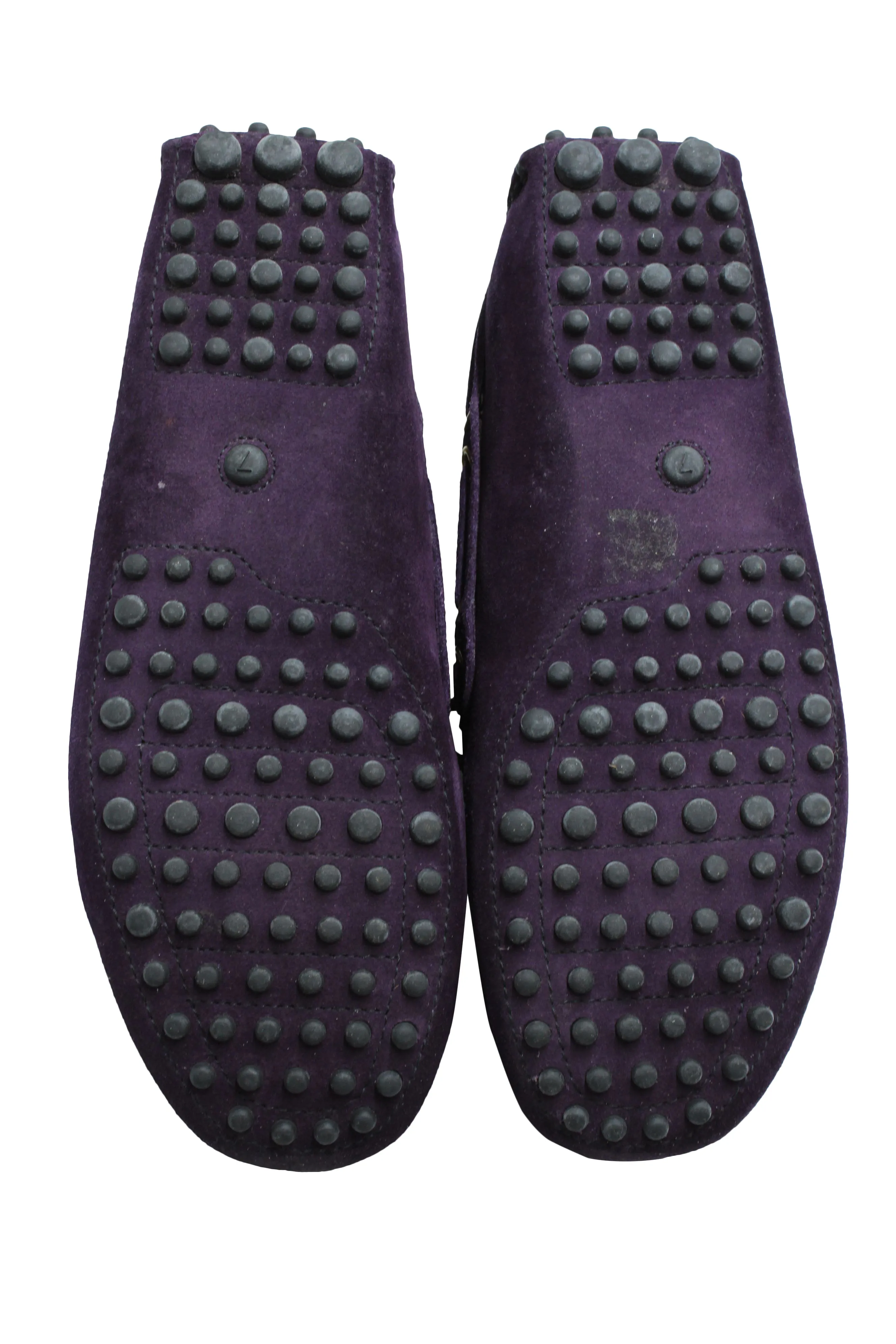 Tod's Gommino Driving Shoes in Purple Suede