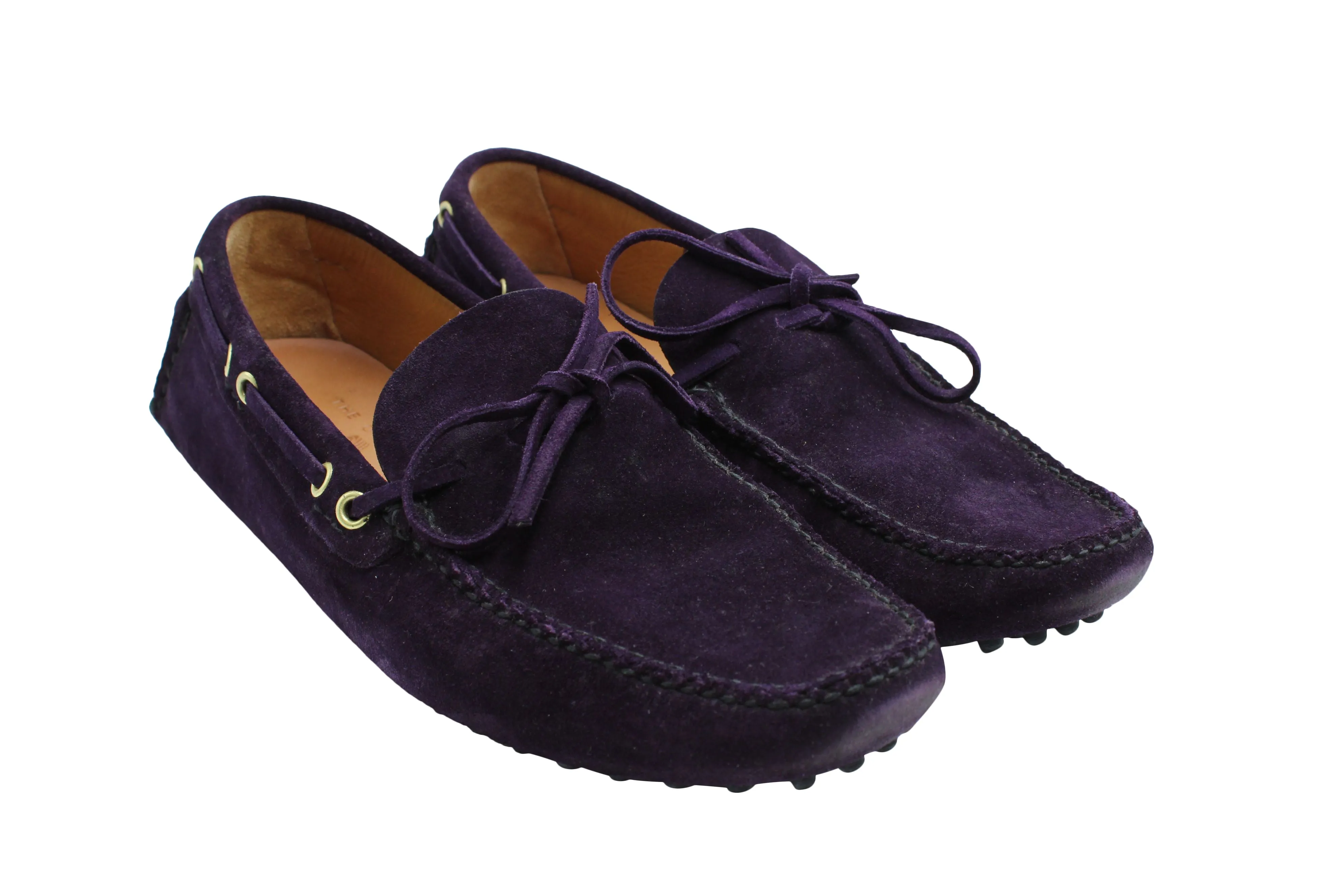 Tod's Gommino Driving Shoes in Purple Suede