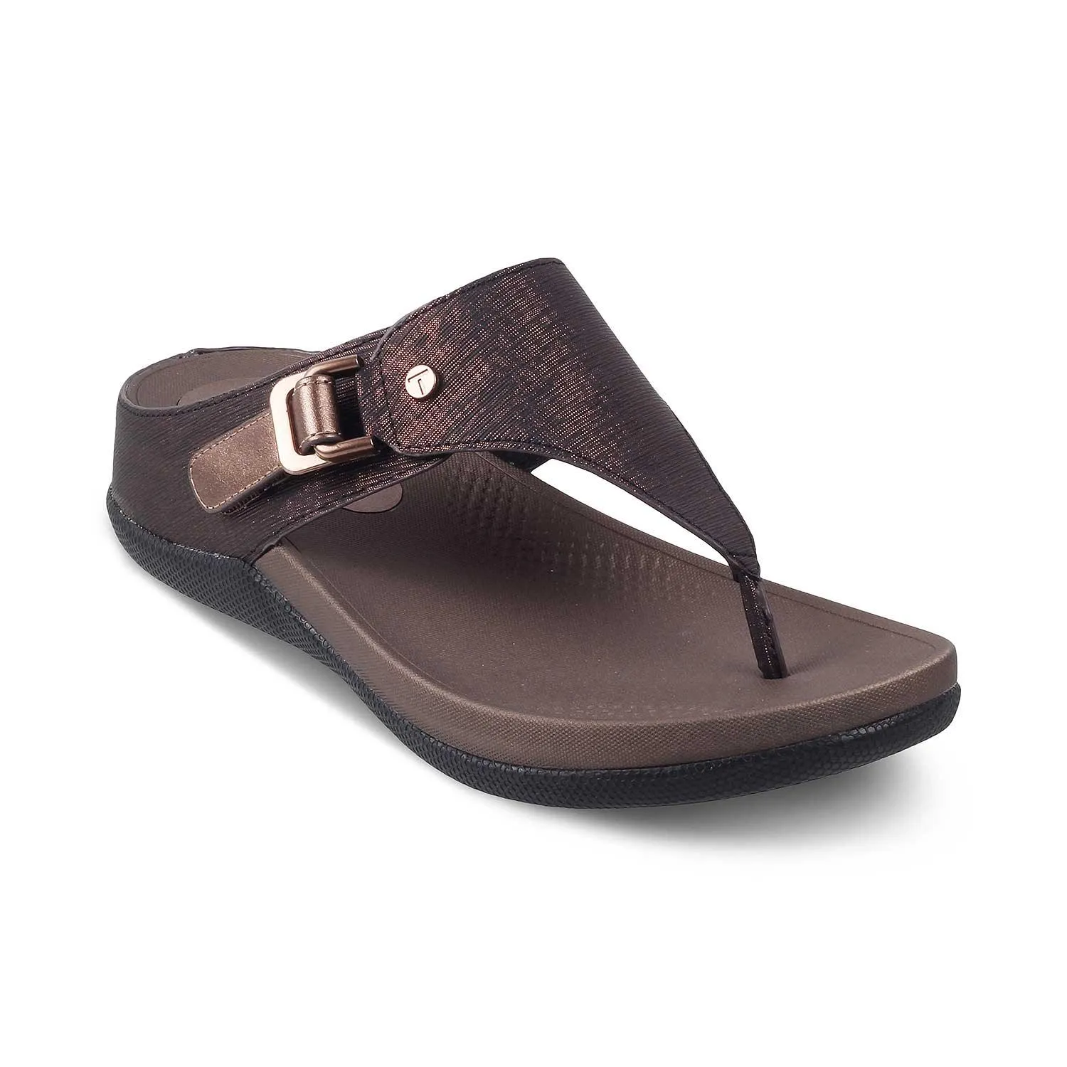 Tresmode Aaryed Bronze Women's Casual Platform Flats
