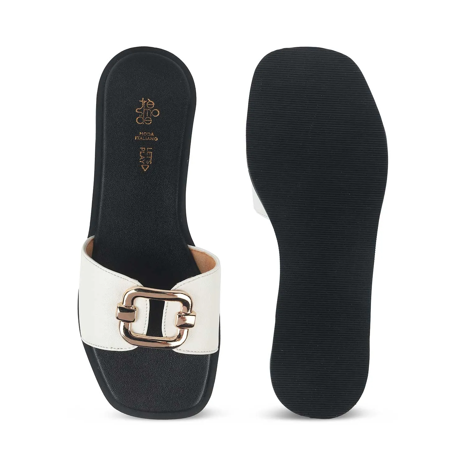 Tresmode Ancona White Women's Dress Flats