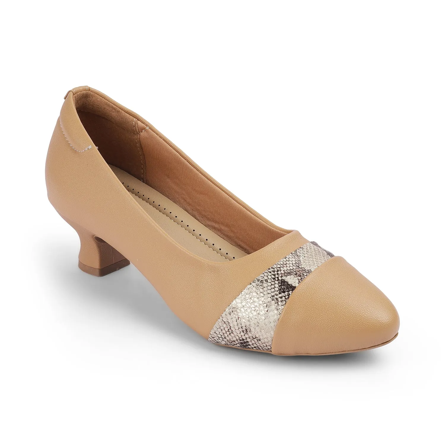 Tresmode Frankfort Beige Women's Dress Kitten Heel Pumps