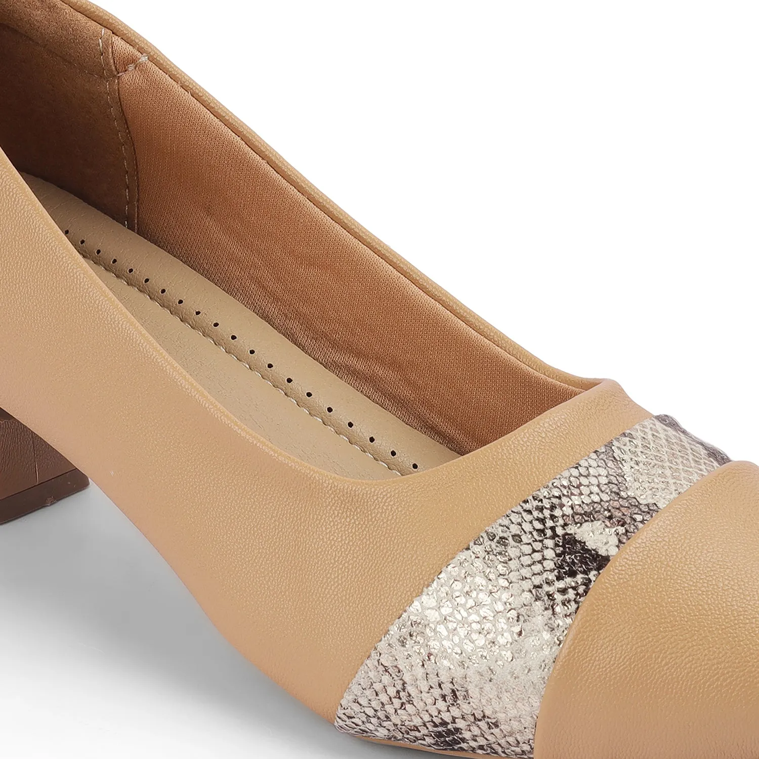 Tresmode Frankfort Beige Women's Dress Kitten Heel Pumps