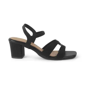 Tresmode Leros Black Women's Dress Block Heel Sandals