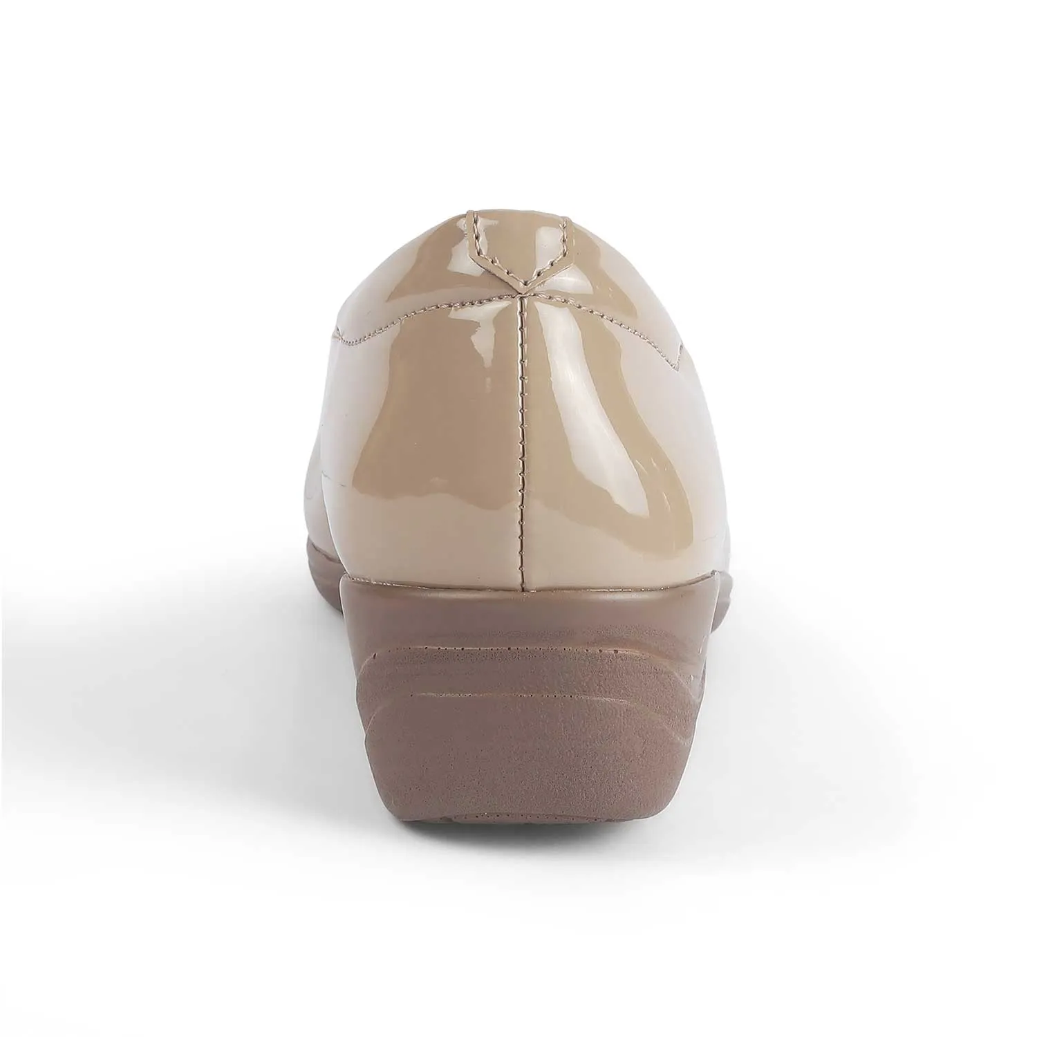 Tresmode Meshine Beige Women's Dress Wedge Ballerinas