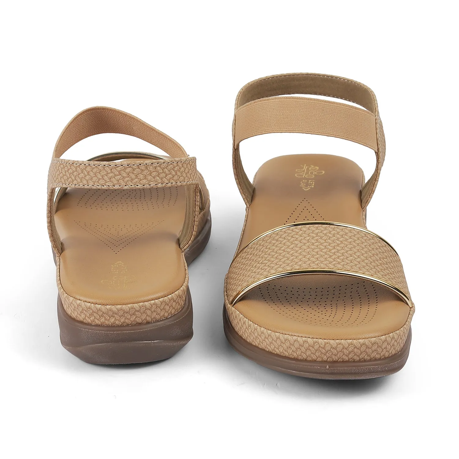 Tresmode Reny Beige Women's Casual Platform Flats
