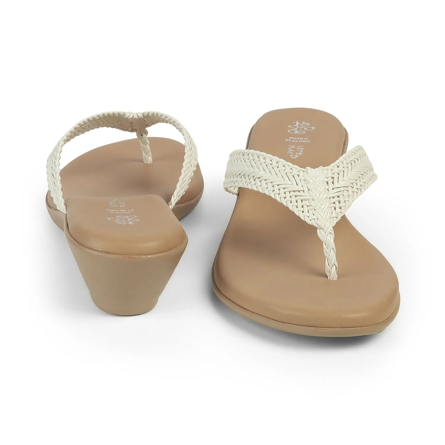 Tresmode Soeve White Women's Dress Sandals
