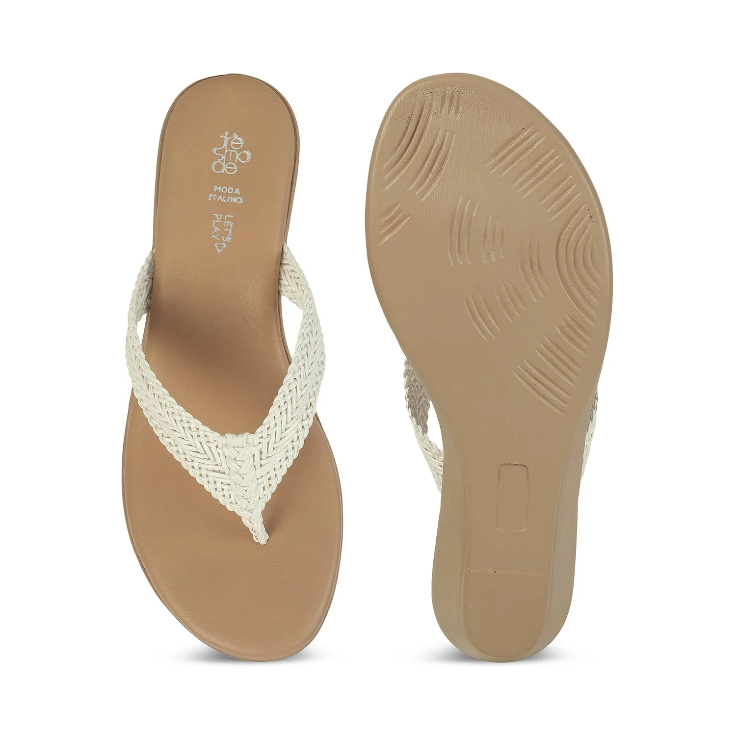 Tresmode Soeve White Women's Dress Sandals