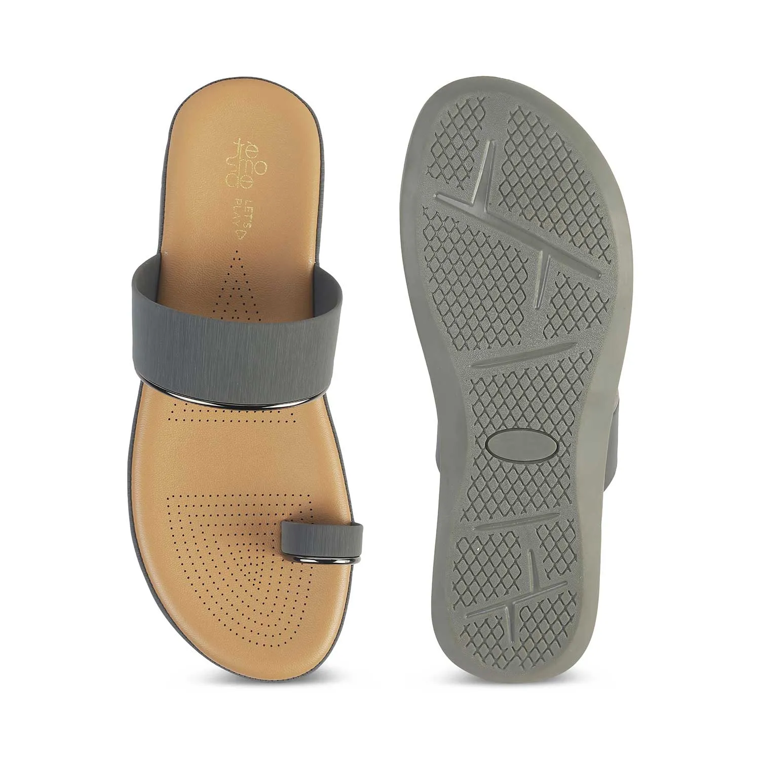 Tresmode Sotern Blue Platform Flats For Women