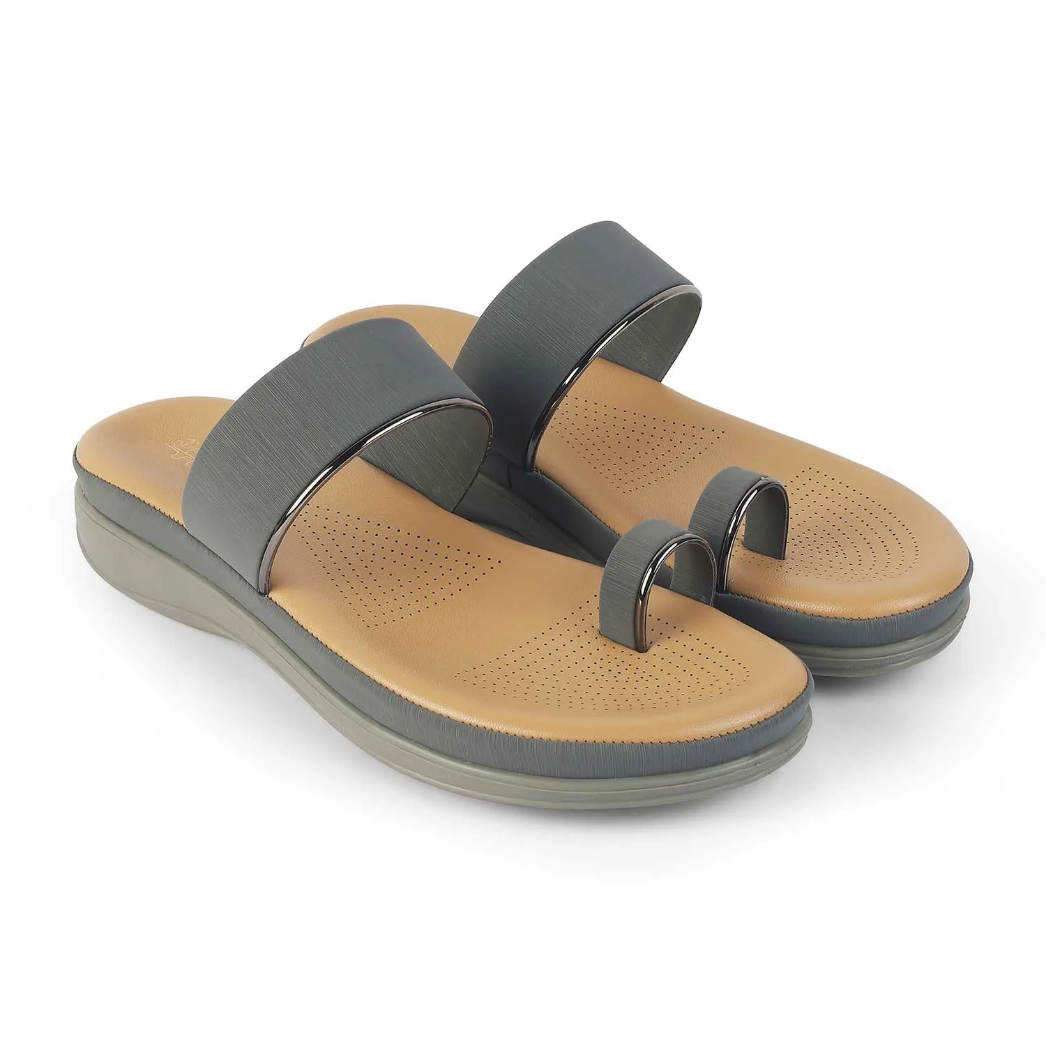 Tresmode Sotern Blue Platform Flats For Women