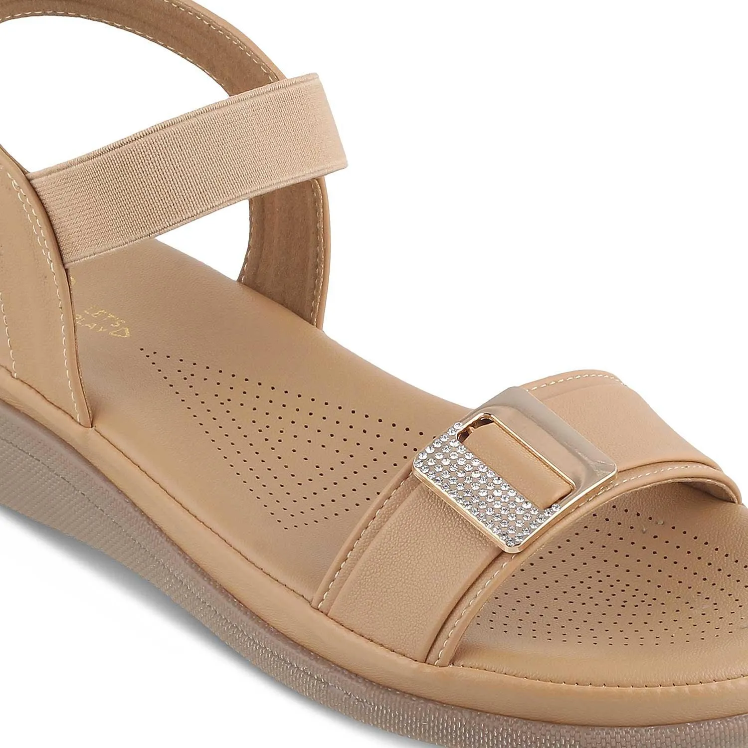 Tresmode Stepi TMS-1 Beige Women's Casual Platform Flats
