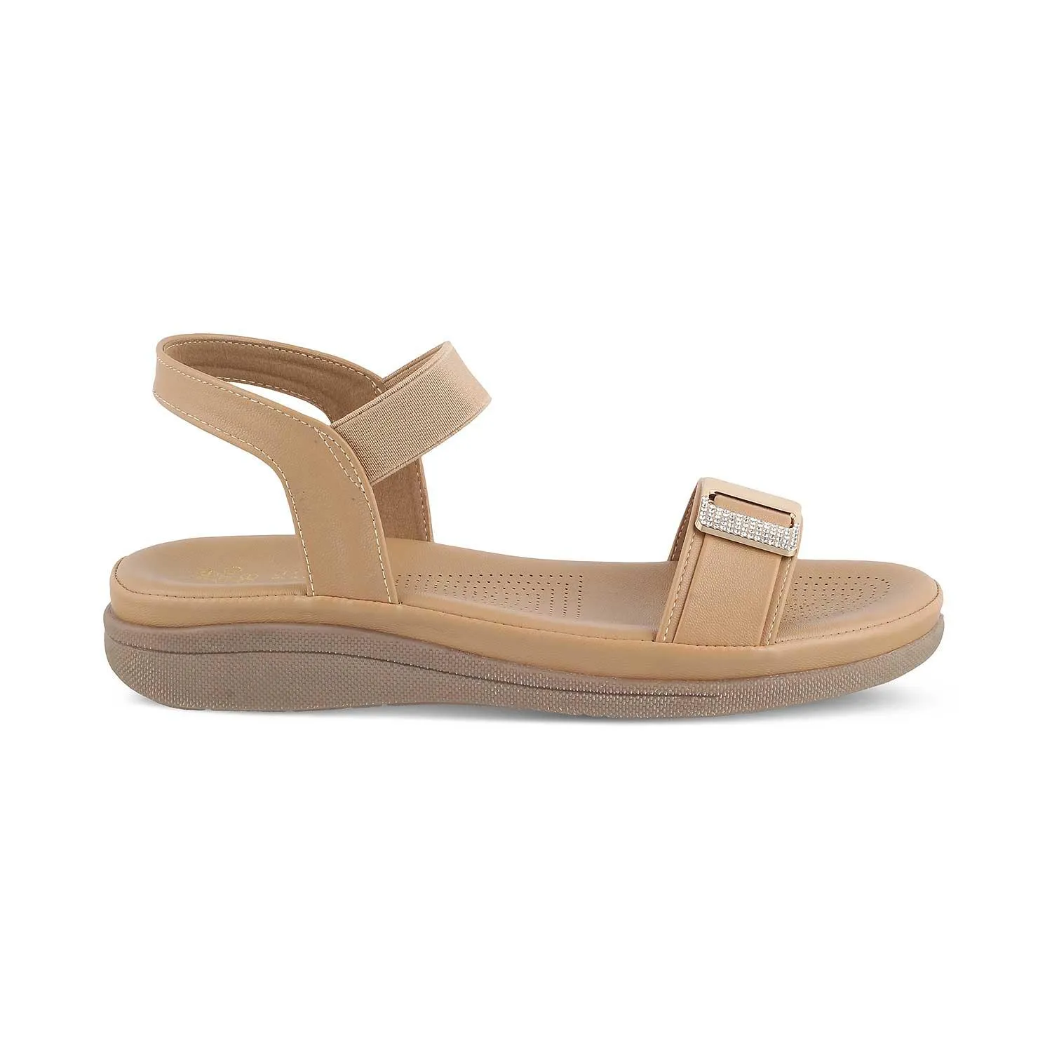 Tresmode Stepi TMS-1 Beige Women's Casual Platform Flats