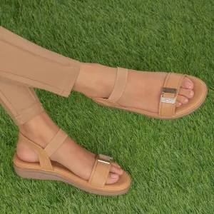 Tresmode Stepi TMS-1 Beige Women's Casual Platform Flats