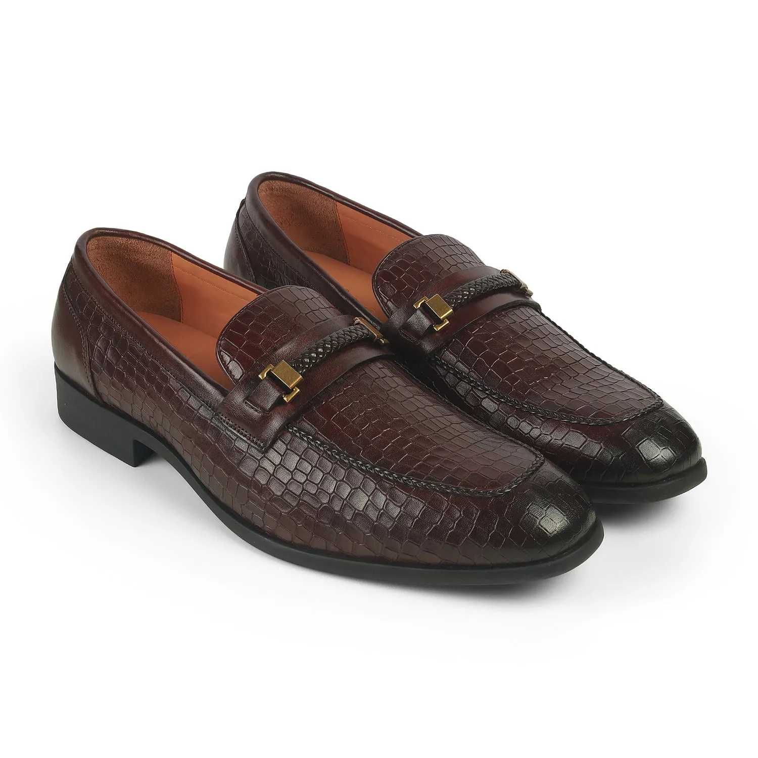 Tresmode Sweb Brown Men's Leather Loafers