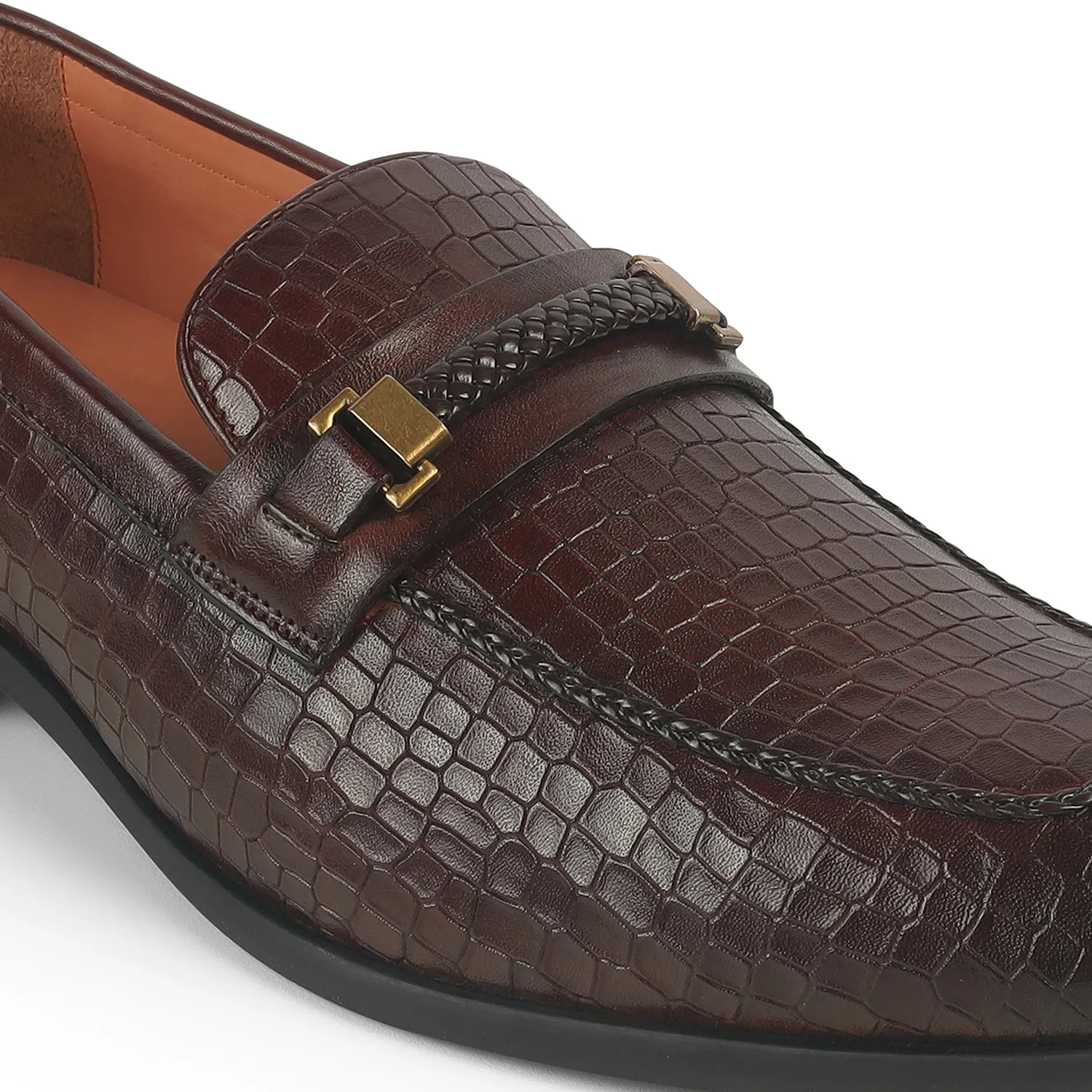 Tresmode Sweb Brown Men's Leather Loafers