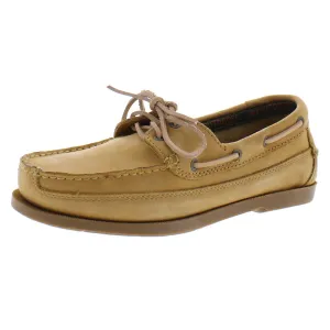 Two Eyelet Mens Leather Slip On Boat Shoes