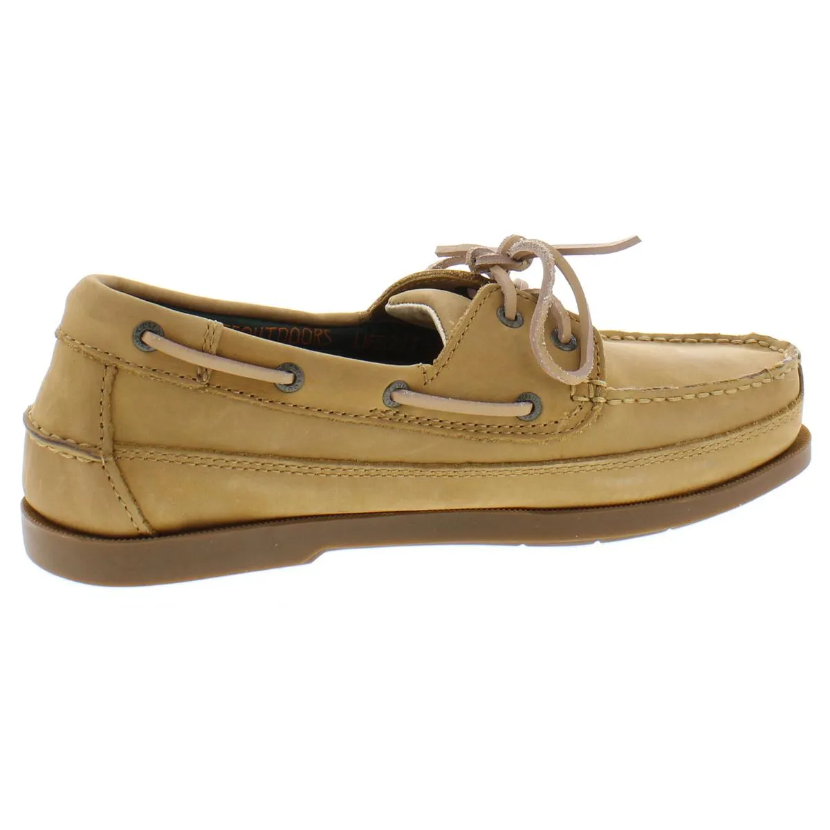 Two Eyelet Mens Leather Slip On Boat Shoes