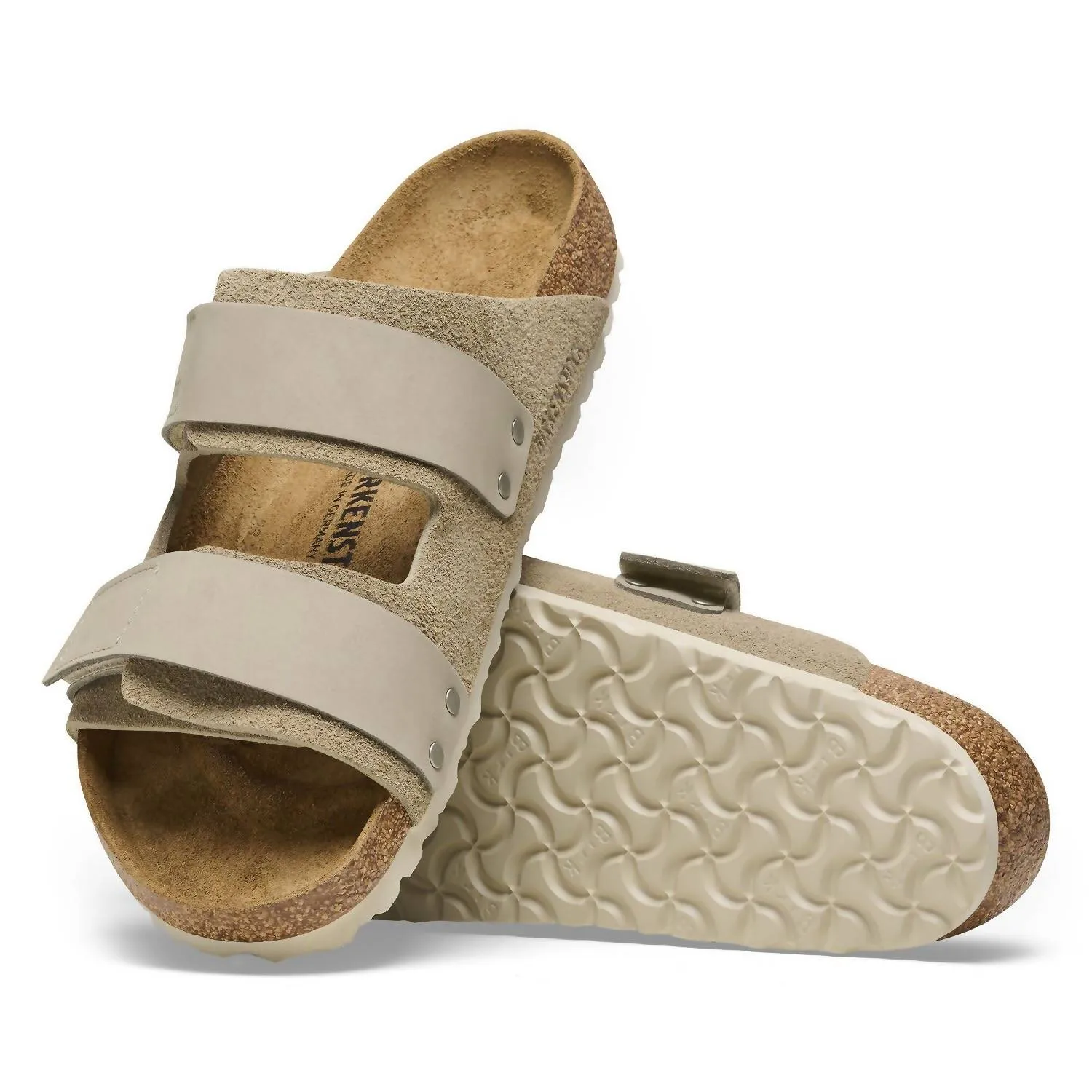 Unisex Uji Sandal In Taupe Suede