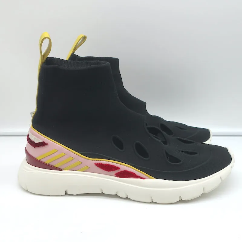 Valentino Heroes Cutout Sock Sneakers Black Stretch Knit Size 41