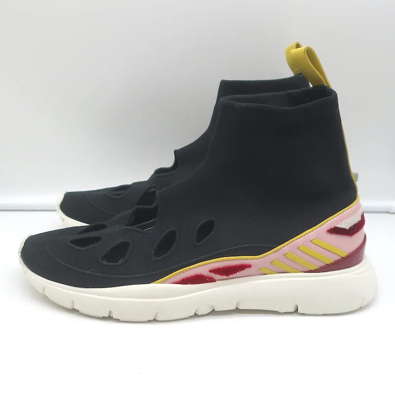 Valentino Heroes Cutout Sock Sneakers Black Stretch Knit Size 41
